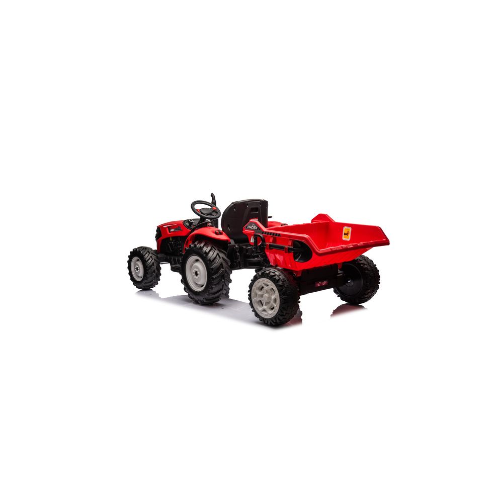 Traktor Na Akumulator HC-306 Czerwony Z Przyczepą 24V