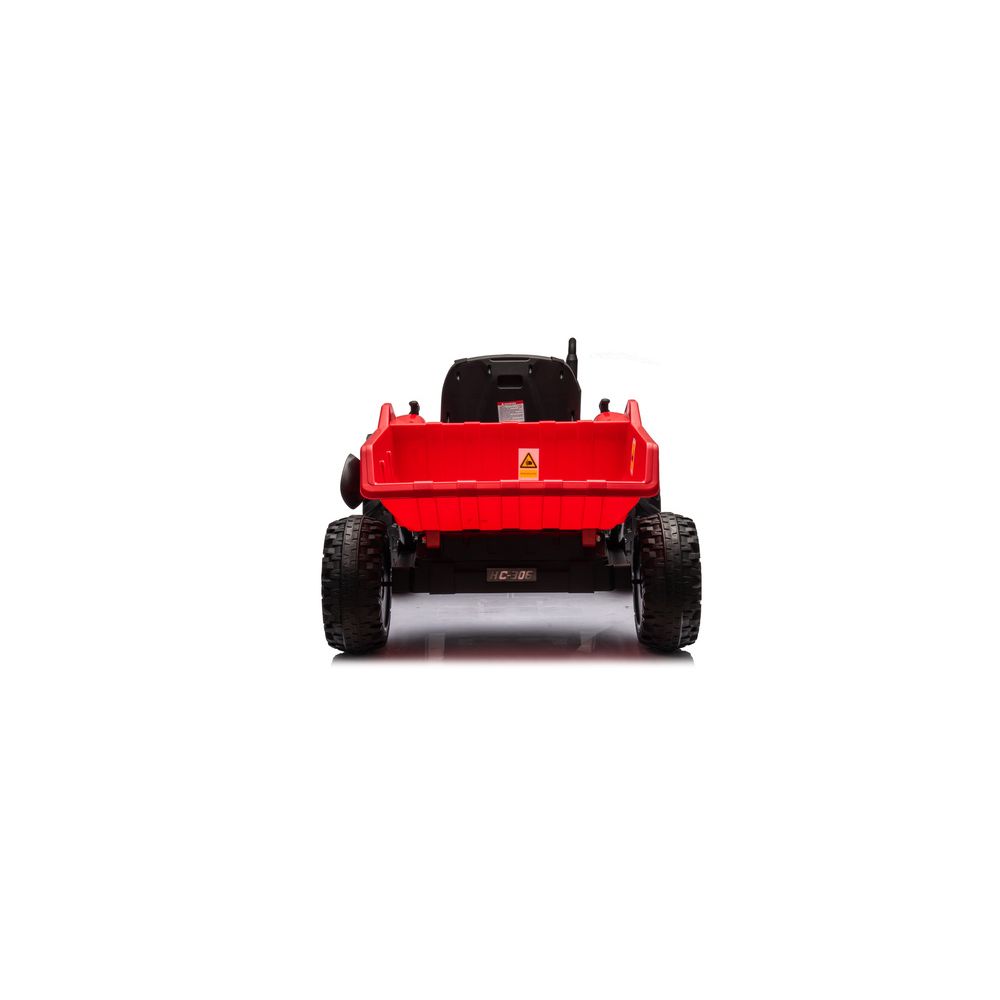 Traktor Na Akumulator HC-306 Czerwony Z Przyczepą 24V