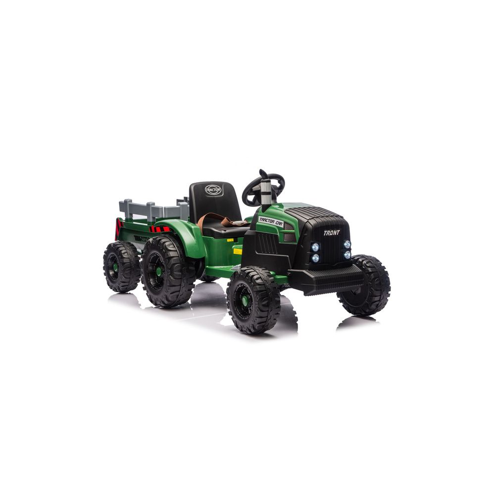 Traktor Na Akumulator CH9959B Z Przyczepą Ciemno Zielony 24V