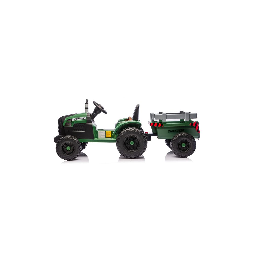 Traktor Na Akumulator CH9959B Z Przyczepą Ciemno Zielony 24V