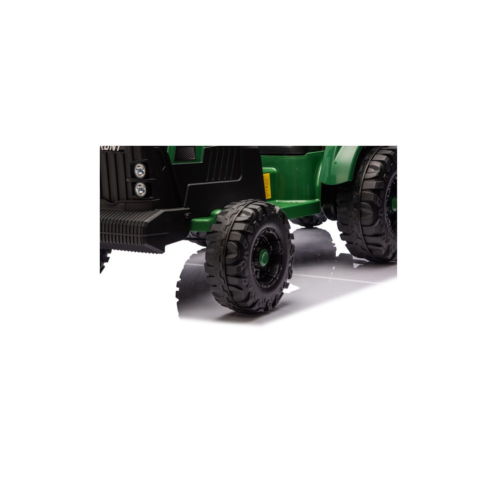 Traktor Na Akumulator CH9959B Z Przyczepą Ciemno Zielony 24V