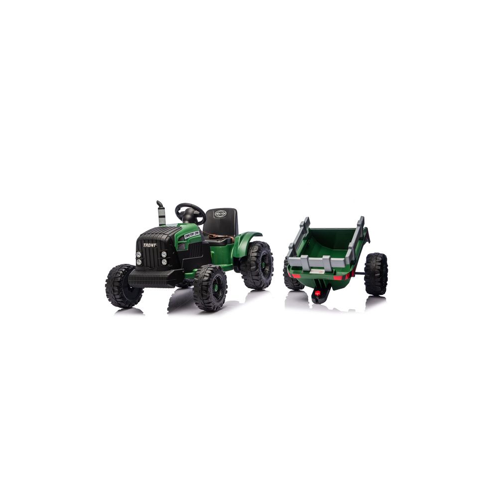 Traktor Na Akumulator CH9959B Z Przyczepą Ciemno Zielony 24V