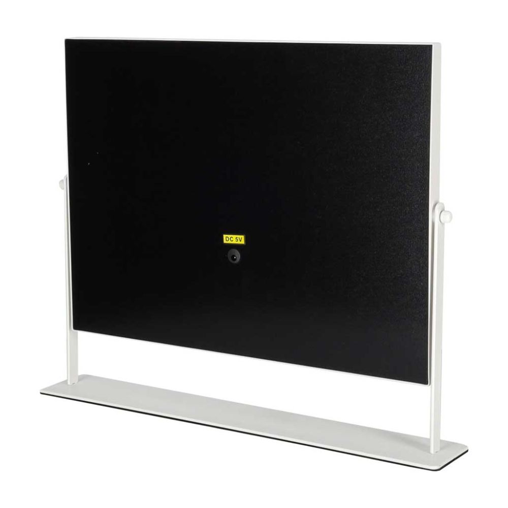 Kosmetinis veidrodis su 10 LED lempučių ir 3 šviesos spalvomis, baltas, 45×37×7,5cm