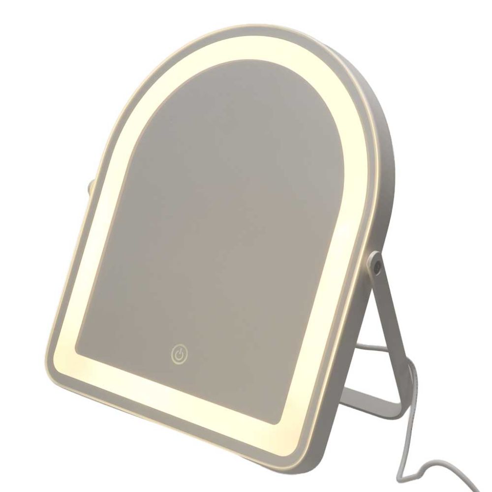 Kosmetinis LED veidrodis su jutikliniu valdymu 31x26,5 cm, baltas