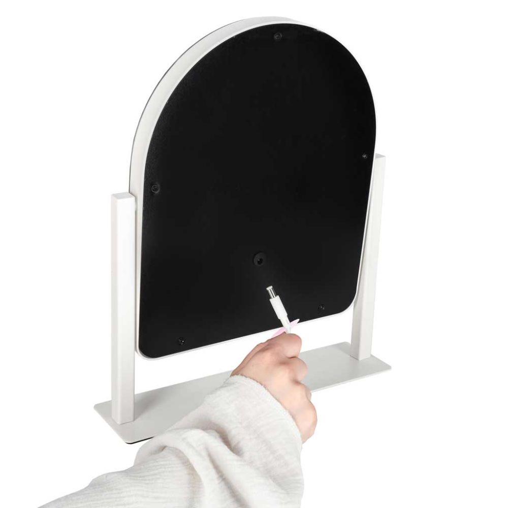 Kosmetinis LED veidrodis su jutikliniu valdymu 31x26,5 cm, baltas