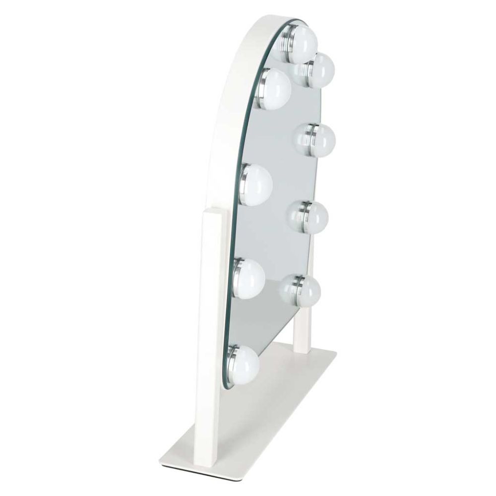 Kosmetinis LED veidrodis su 9 apšvietimo taškais, baltas