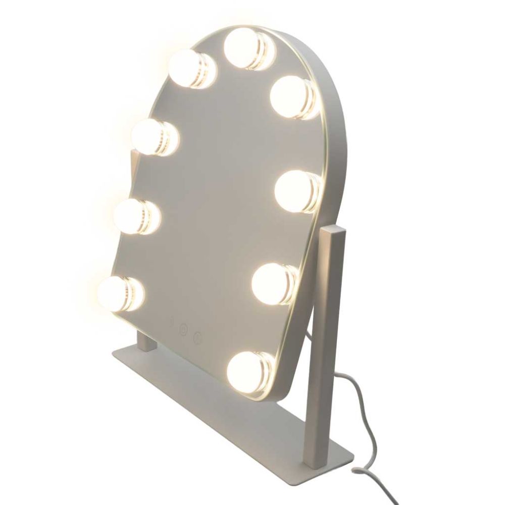 Kosmetinis LED veidrodis su 9 apšvietimo taškais, baltas