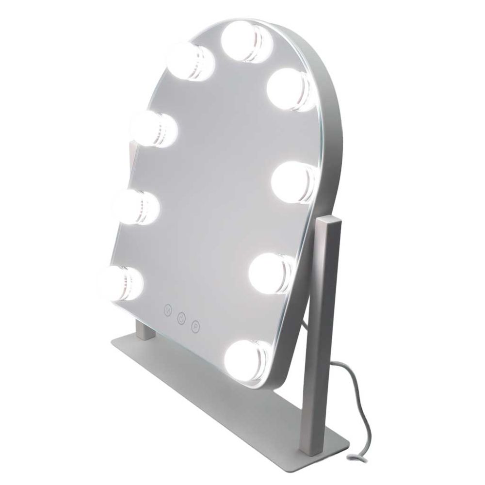 Kosmetinis LED veidrodis su 9 apšvietimo taškais, baltas