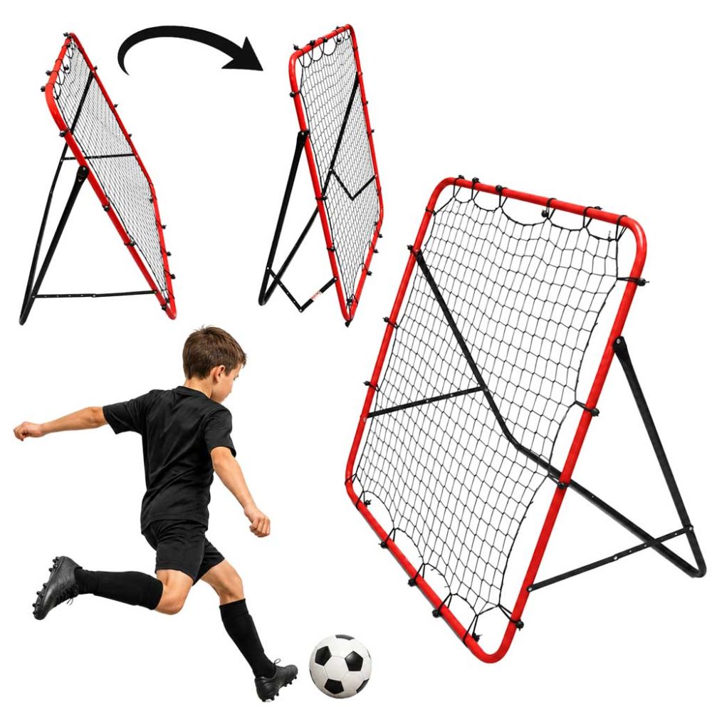 Vaikiški futbolo vartai su tinklu atšokimui 125x125 cm