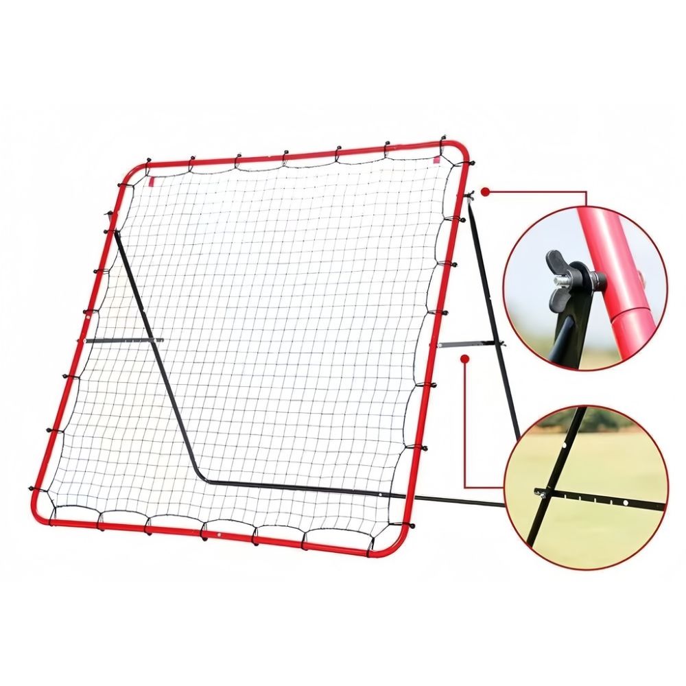 Vaikiški futbolo vartai su tinklu atšokimui 125x125 cm