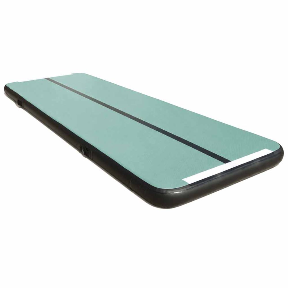Gimnastikos kilimėlis Air Track su elektrine pompa 400x100x10cm, žalias
