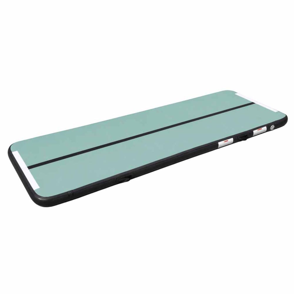Gimnastikos kilimėlis Air Track su elektrine pompa 400x100x10cm, žalias