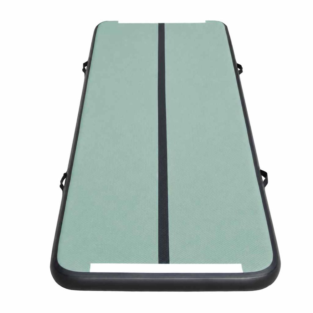 Gimnastikos kilimėlis Air Track su elektrine pompa 400x100x10cm, žalias