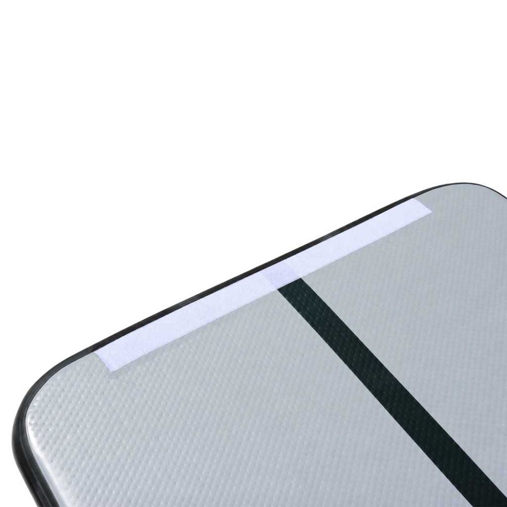 Gimnastikos kilimėlis Air Track su elektrine pompa 300x100x10cm, pilkas su juodais elementais