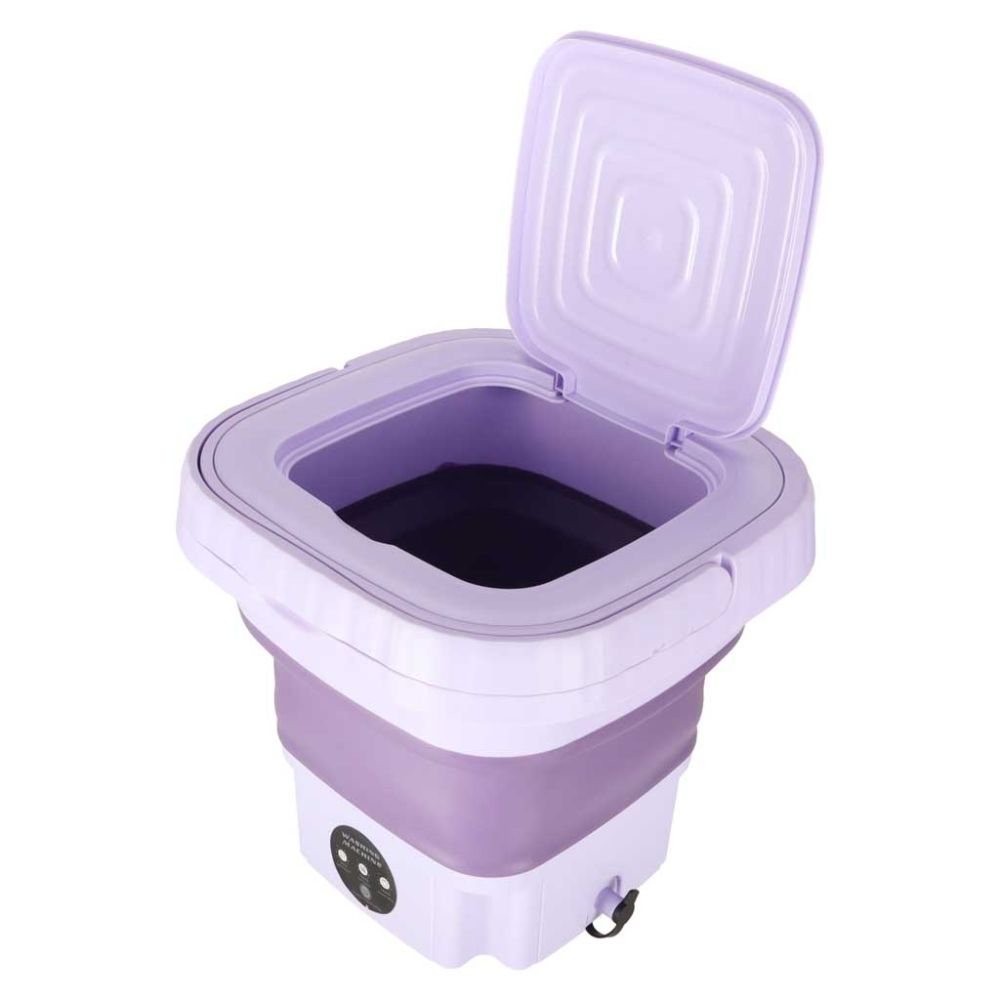 Kelioninė skalbimo mašina mini nešiojama sulankstoma 8l violetinė