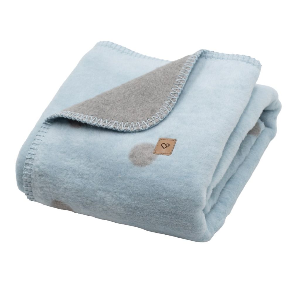 Cotton blanket Bari 100x150cm baby blue