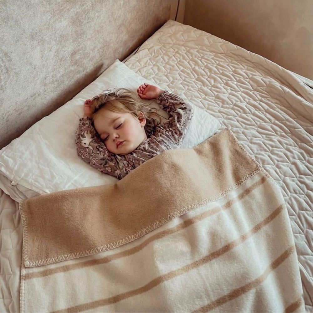 Cotton blanket Alba 100x150cm beige