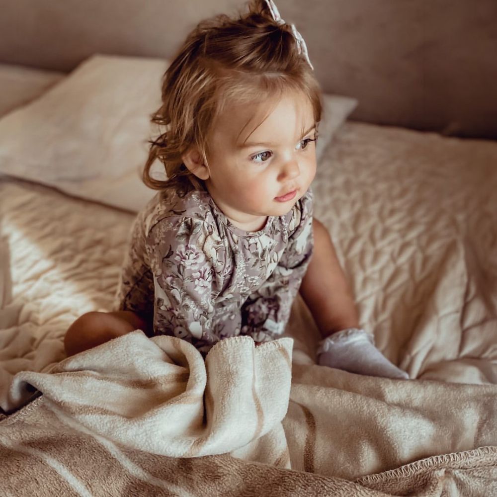 Cotton blanket Alba 100x150cm beige