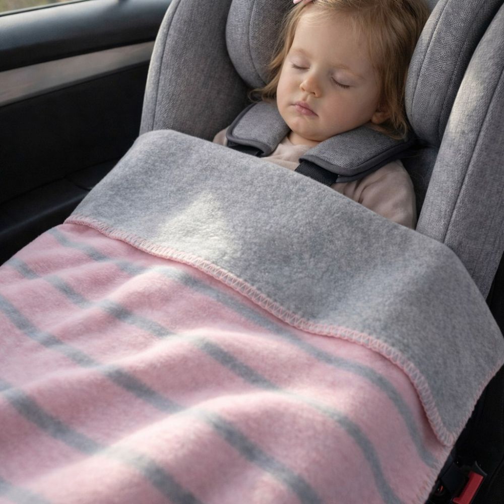 Cotton blanket Alba 100x150cm baby pink