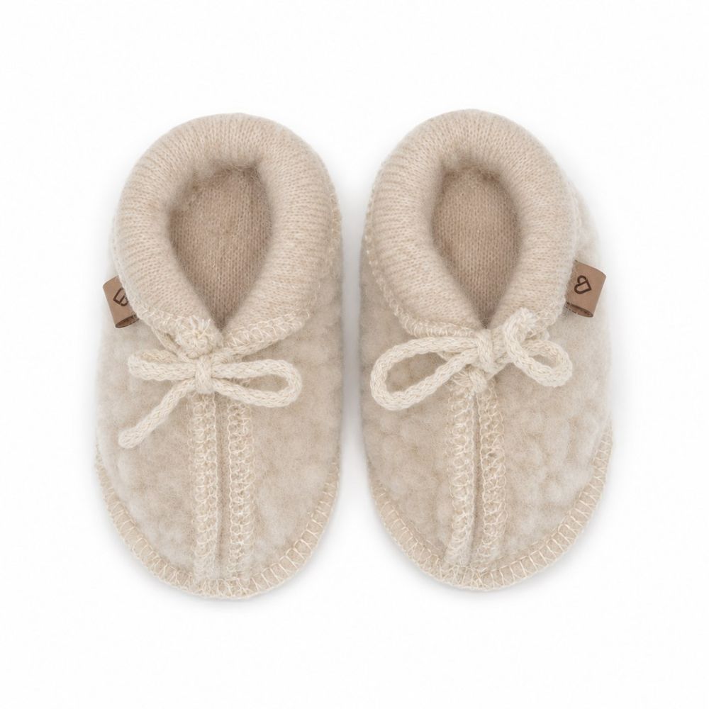 Buciki dziecięce wełniane Nevada 0-6m beige