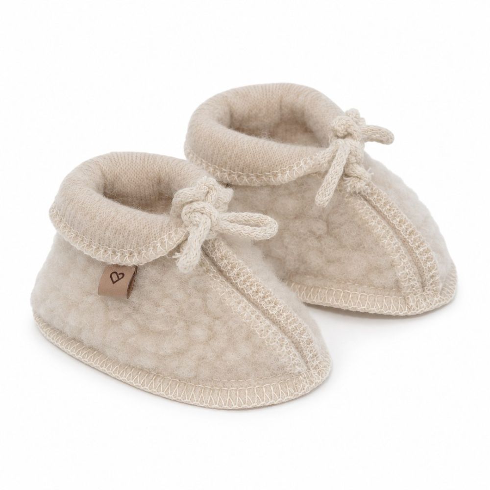 Buciki dziecięce wełniane Nevada 0-6m beige