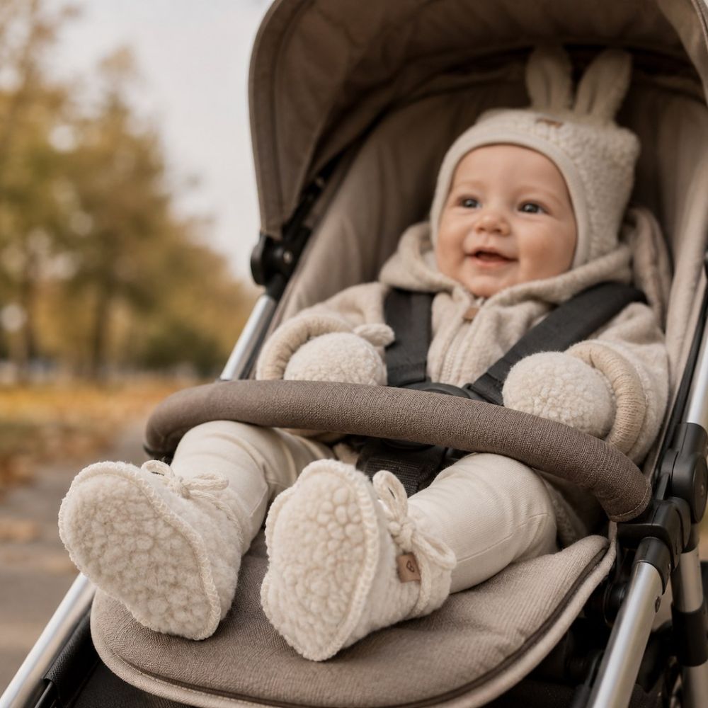Buciki dziecięce wełniane Nevada 0-6m beige