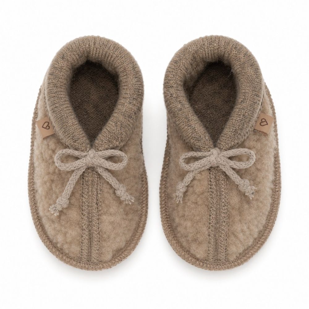Buciki dziecięce wełniane Nevada 6-12m brown