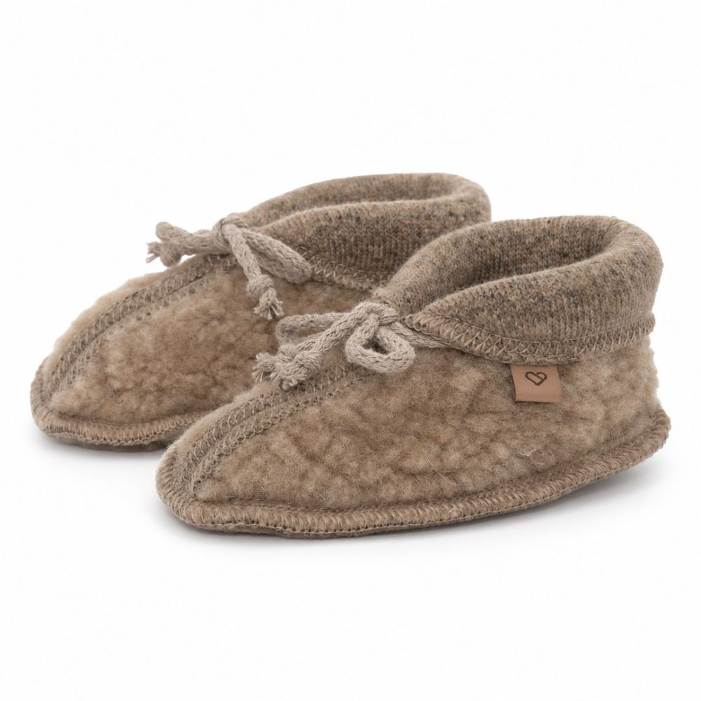 Buciki dziecięce wełniane Nevada 6-12m brown