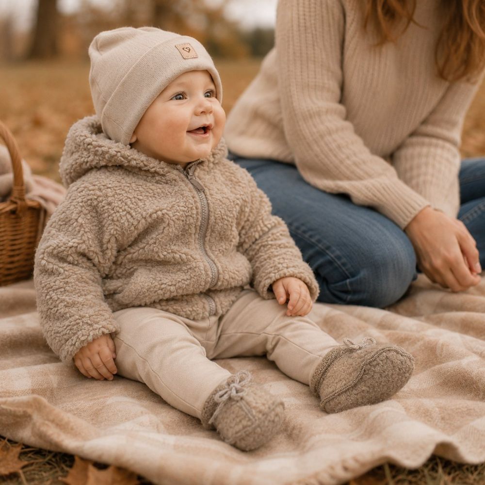 Buciki dziecięce wełniane Nevada 6-12m brown