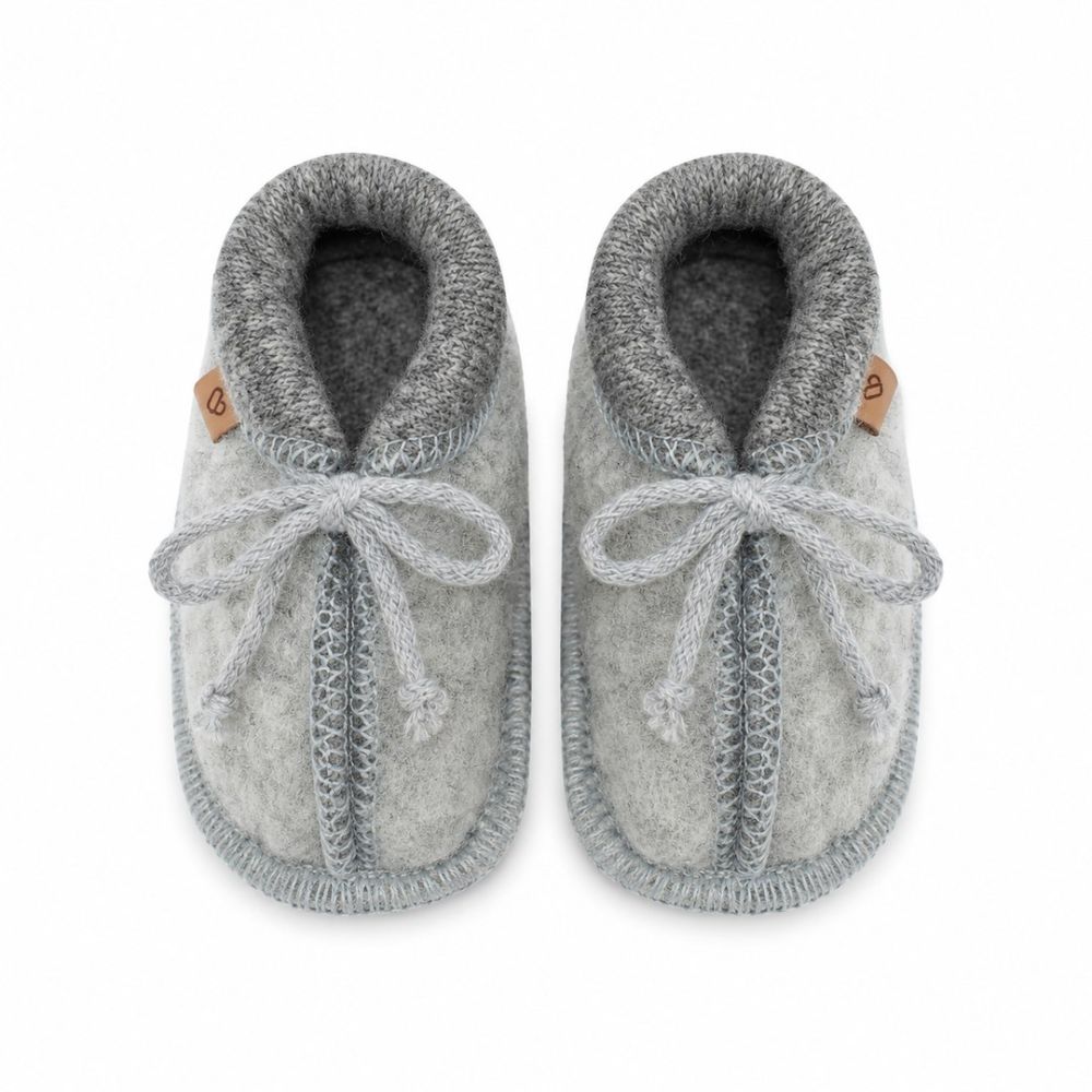 Buciki dziecięce wełniane Nevada 0-6m grey