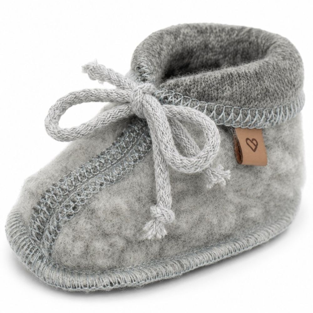 Buciki dziecięce wełniane Nevada 0-6m grey