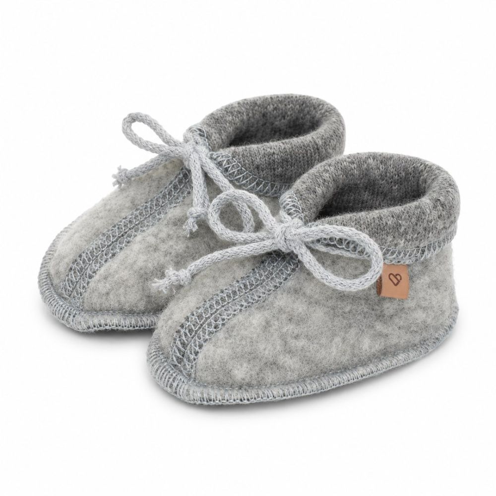 Buciki dziecięce wełniane Nevada 6-12m grey