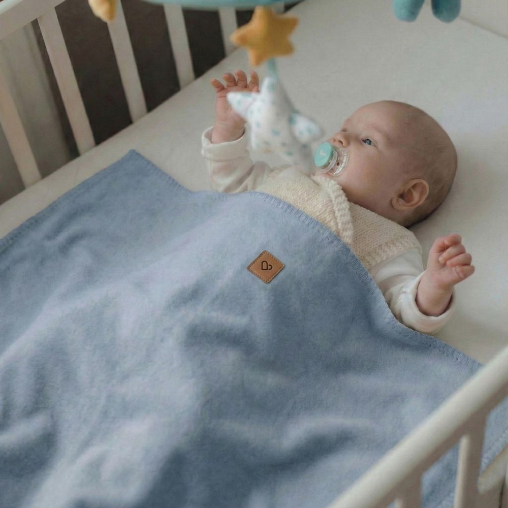 Cotton blanket Oslo 150x200cm baby blue