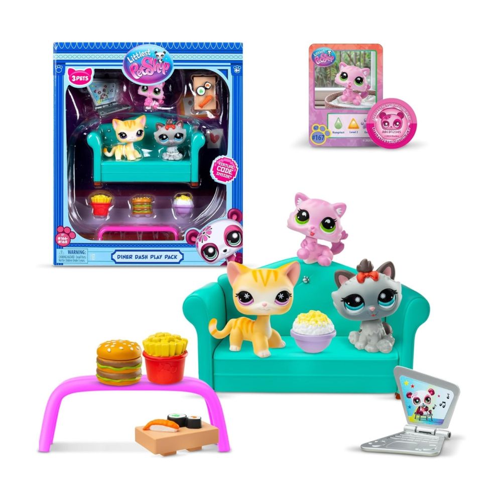 Kačiukų figūrėlių rinkinys Littlest Pet Shop Bobblin' Cats