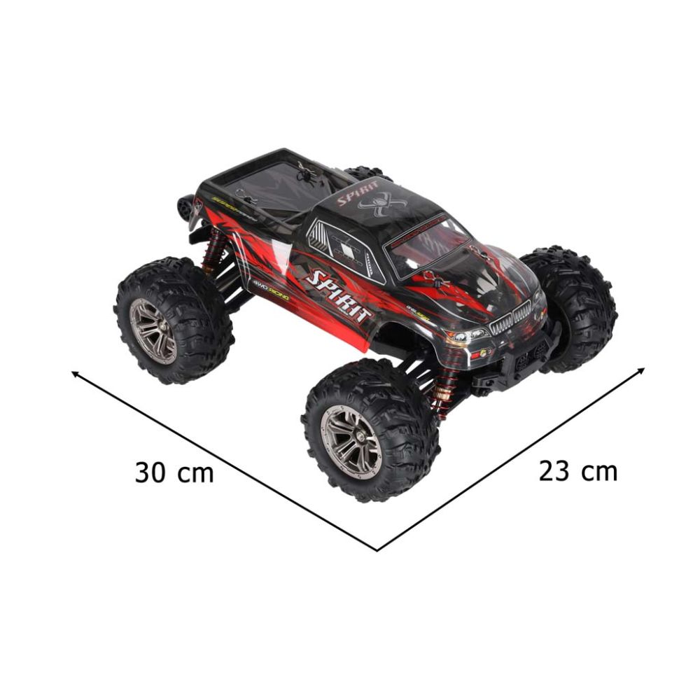 RC automobilis Q901 bešepetėlinis 1:16 2.4G 4CH 52km/h raudonas