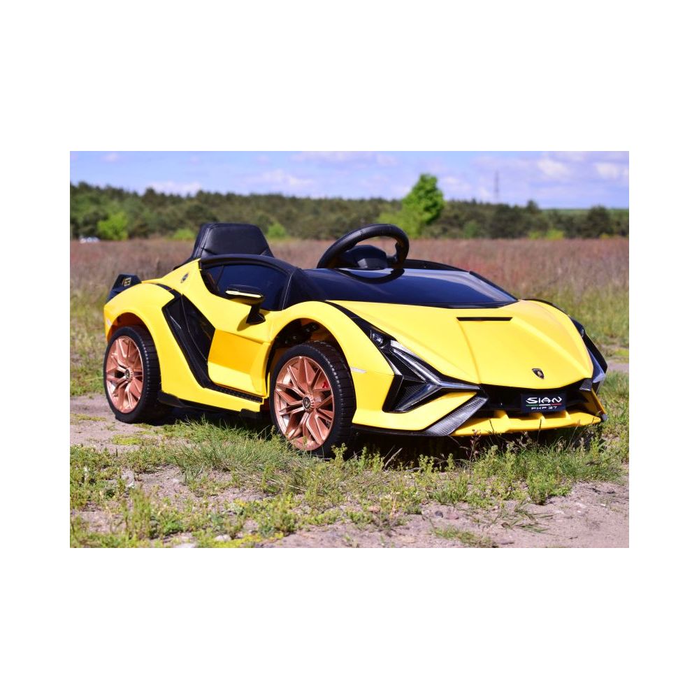 ORIGINALUS „LAMBORGHINI SIAN“, MINKŠTI RATAI, MINKŠTA SĖDYNĖ, SUPIMO FUNKCIJA – VISOS PAPILDOMOS FUNKCIJOS /QLS6388