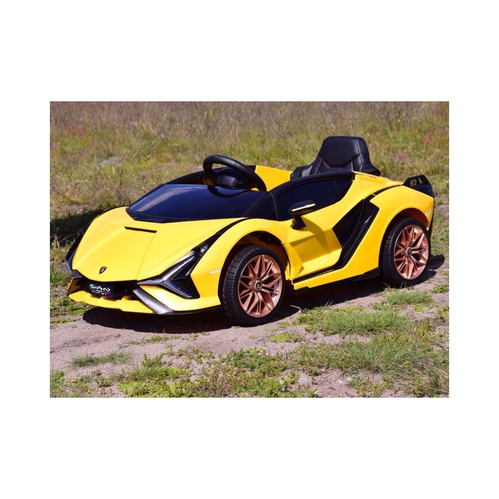 ORIGINALUS „LAMBORGHINI SIAN“, MINKŠTI RATAI, MINKŠTA SĖDYNĖ, SUPIMO FUNKCIJA – VISOS PAPILDOMOS FUNKCIJOS /QLS6388