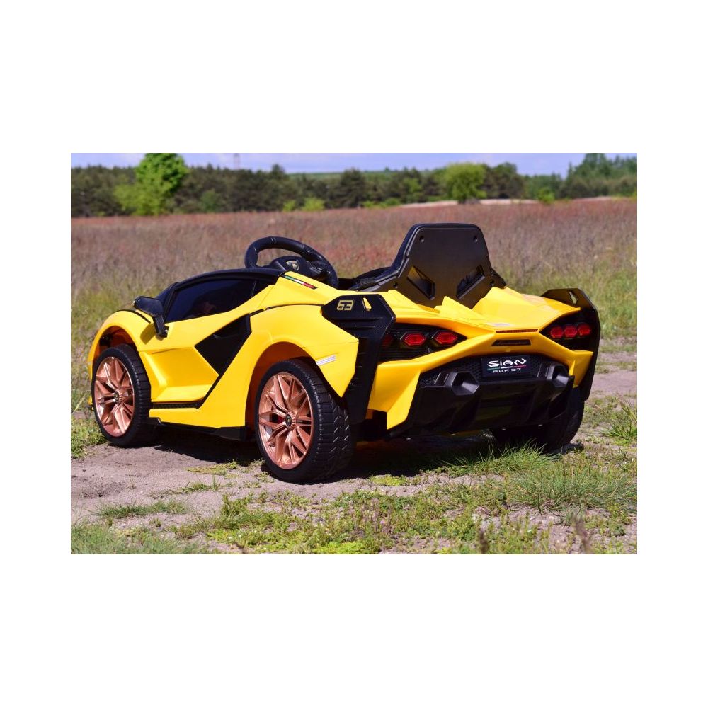 ORYGINALNE LAMBORGHINI SIAN, MIĘKKIE KOŁA, MIĘKKIE SIEDZENIE, FUNKCJA BUJANIA - FULL OPCJA /QLS6388