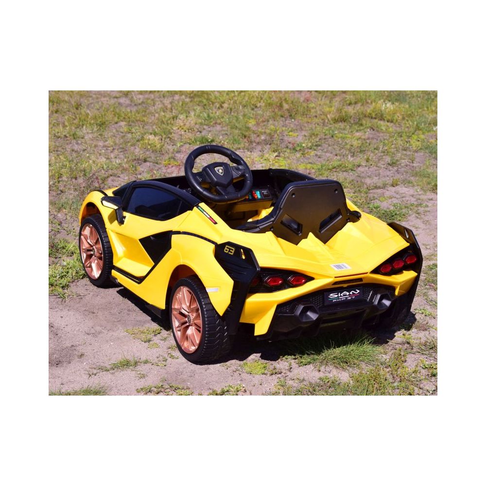 ORIGINALUS „LAMBORGHINI SIAN“, MINKŠTI RATAI, MINKŠTA SĖDYNĖ, SUPIMO FUNKCIJA – VISOS PAPILDOMOS FUNKCIJOS /QLS6388