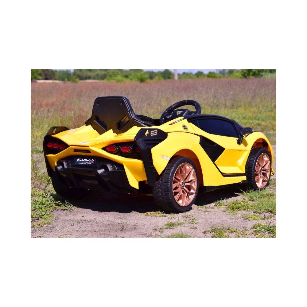 ORIGINALUS „LAMBORGHINI SIAN“, MINKŠTI RATAI, MINKŠTA SĖDYNĖ, SUPIMO FUNKCIJA – VISOS PAPILDOMOS FUNKCIJOS /QLS6388