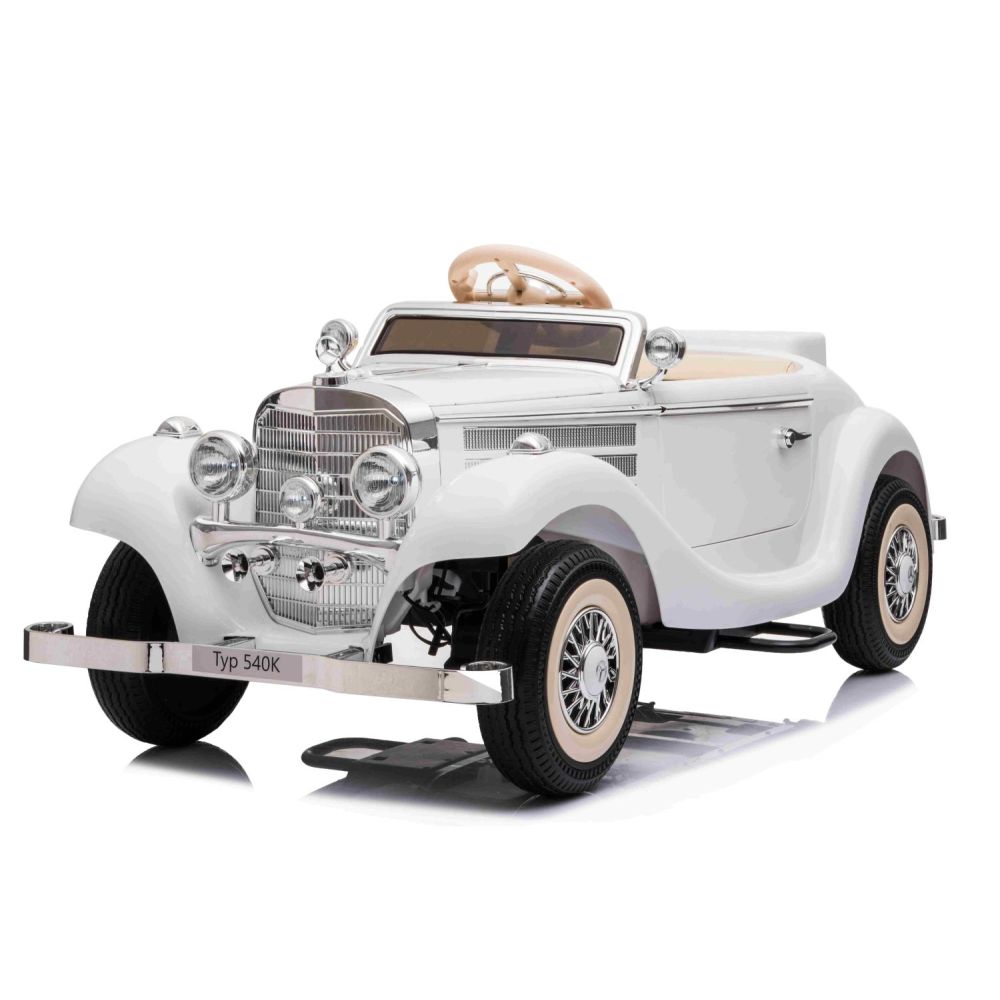 „MERCEDES“ RETRO TIPAS 540K VAIKAMS IR TĖVAMS, MINKŠTI EVA RATAI, MINKŠTA SĖDYNĖ, VISOS PASIRINKTYS/A200