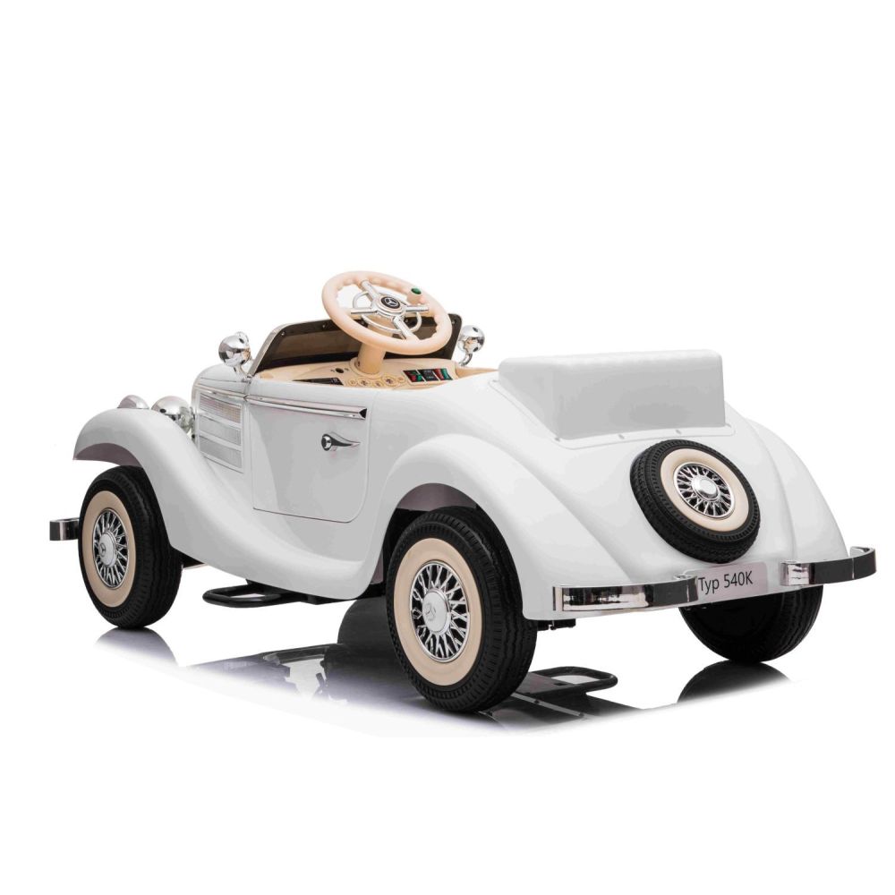 „MERCEDES“ RETRO TIPAS 540K VAIKAMS IR TĖVAMS, MINKŠTI EVA RATAI, MINKŠTA SĖDYNĖ, VISOS PASIRINKTYS/A200