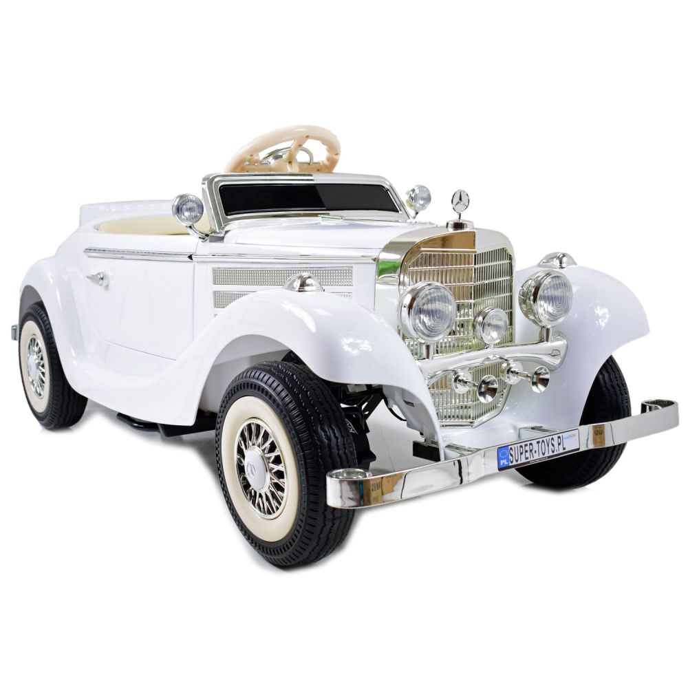 „MERCEDES“ RETRO TIPAS 540K VAIKAMS IR TĖVAMS, MINKŠTI EVA RATAI, MINKŠTA SĖDYNĖ, VISOS PASIRINKTYS/A200