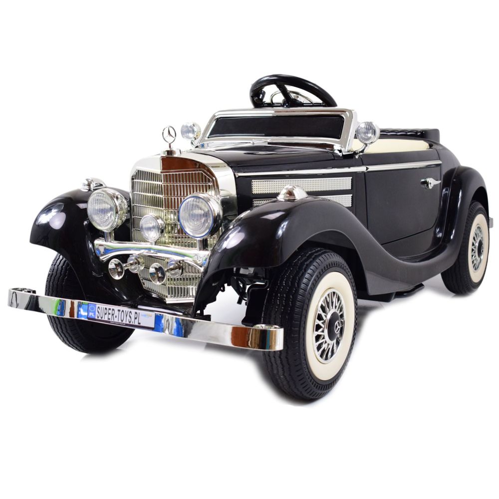 „MERCEDES“ RETRO TIPAS 540K VAIKAMS IR TĖVAMS, MINKŠTI EVA RATAI, MINKŠTA SĖDYNĖ, VISOS FUNKCIJOS / A200