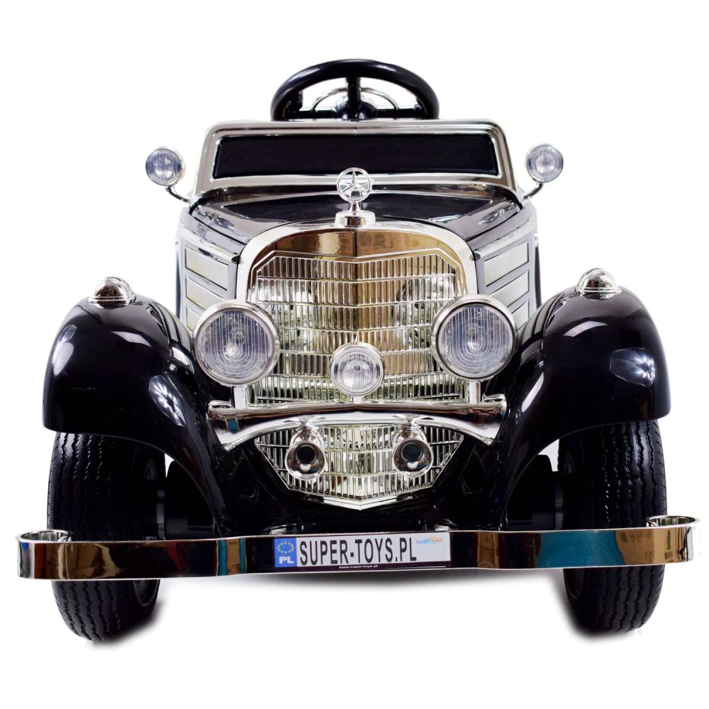 „MERCEDES“ RETRO TIPAS 540K VAIKAMS IR TĖVAMS, MINKŠTI EVA RATAI, MINKŠTA SĖDYNĖ, VISOS FUNKCIJOS / A200