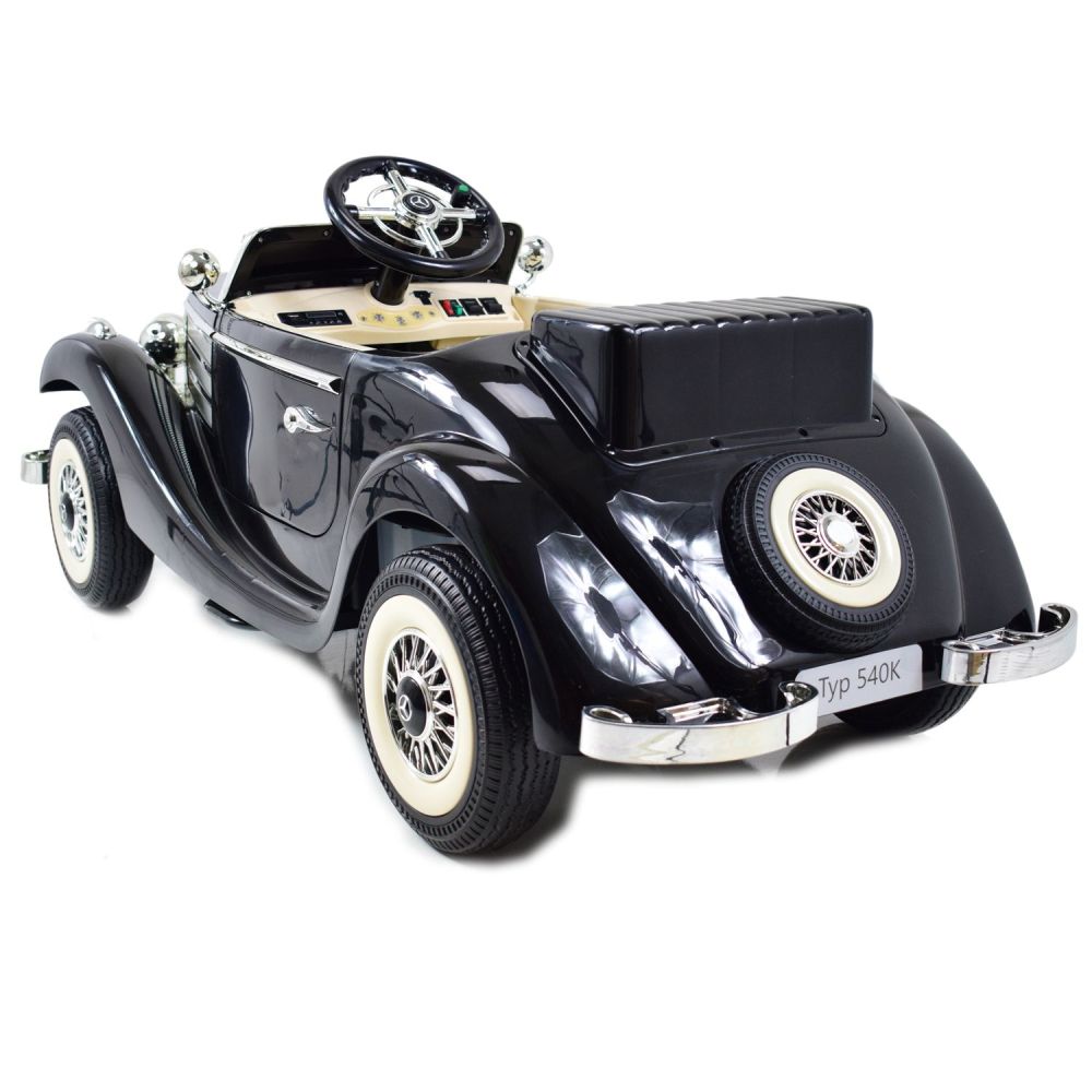 „MERCEDES“ RETRO TIPAS 540K VAIKAMS IR TĖVAMS, MINKŠTI EVA RATAI, MINKŠTA SĖDYNĖ, VISOS FUNKCIJOS / A200