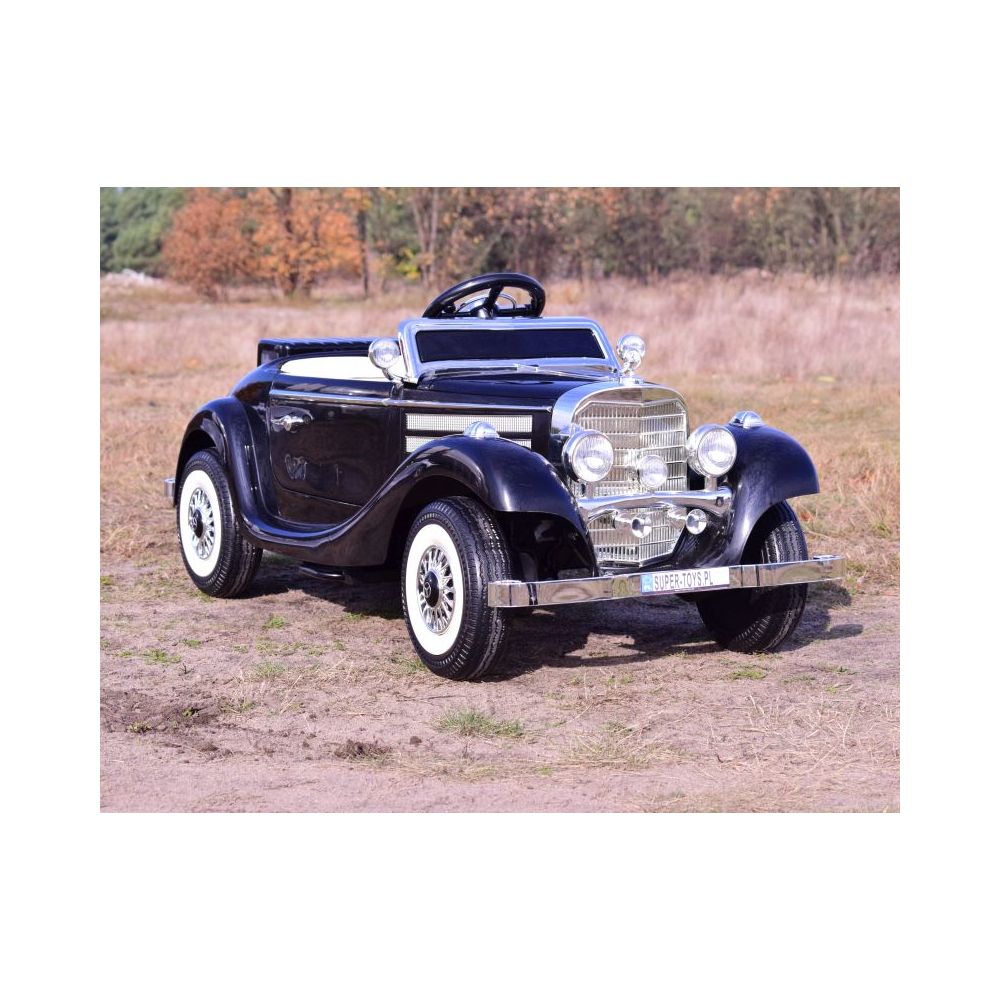 „MERCEDES“ RETRO TIPAS 540K VAIKAMS IR TĖVAMS, MINKŠTI EVA RATAI, MINKŠTA SĖDYNĖ, VISOS FUNKCIJOS / A200