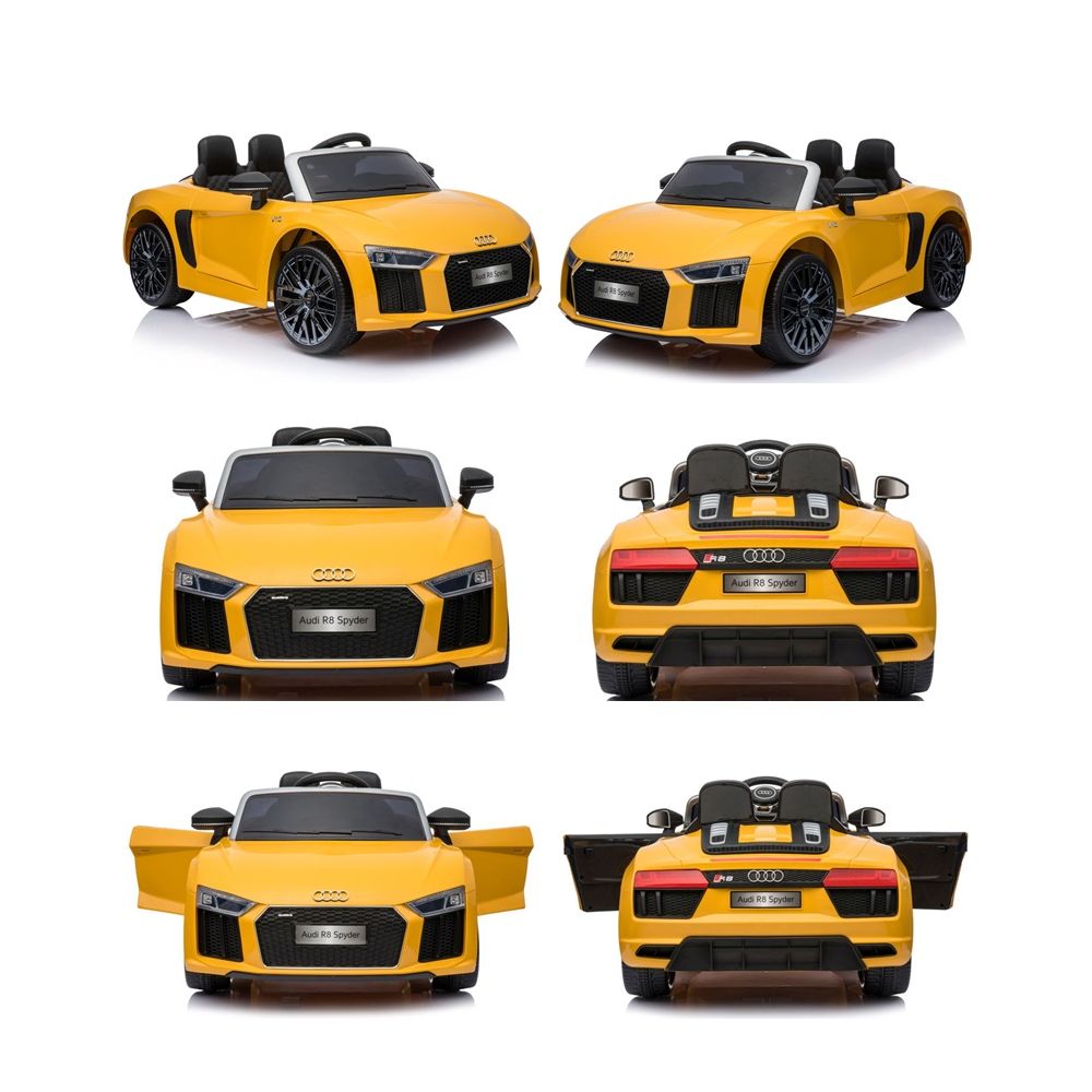 ORIGINALUS „AUDI R8“ – MINKŠTI RATAI, MINKŠTA SĖDYNĖ, GALIINGAS/R8