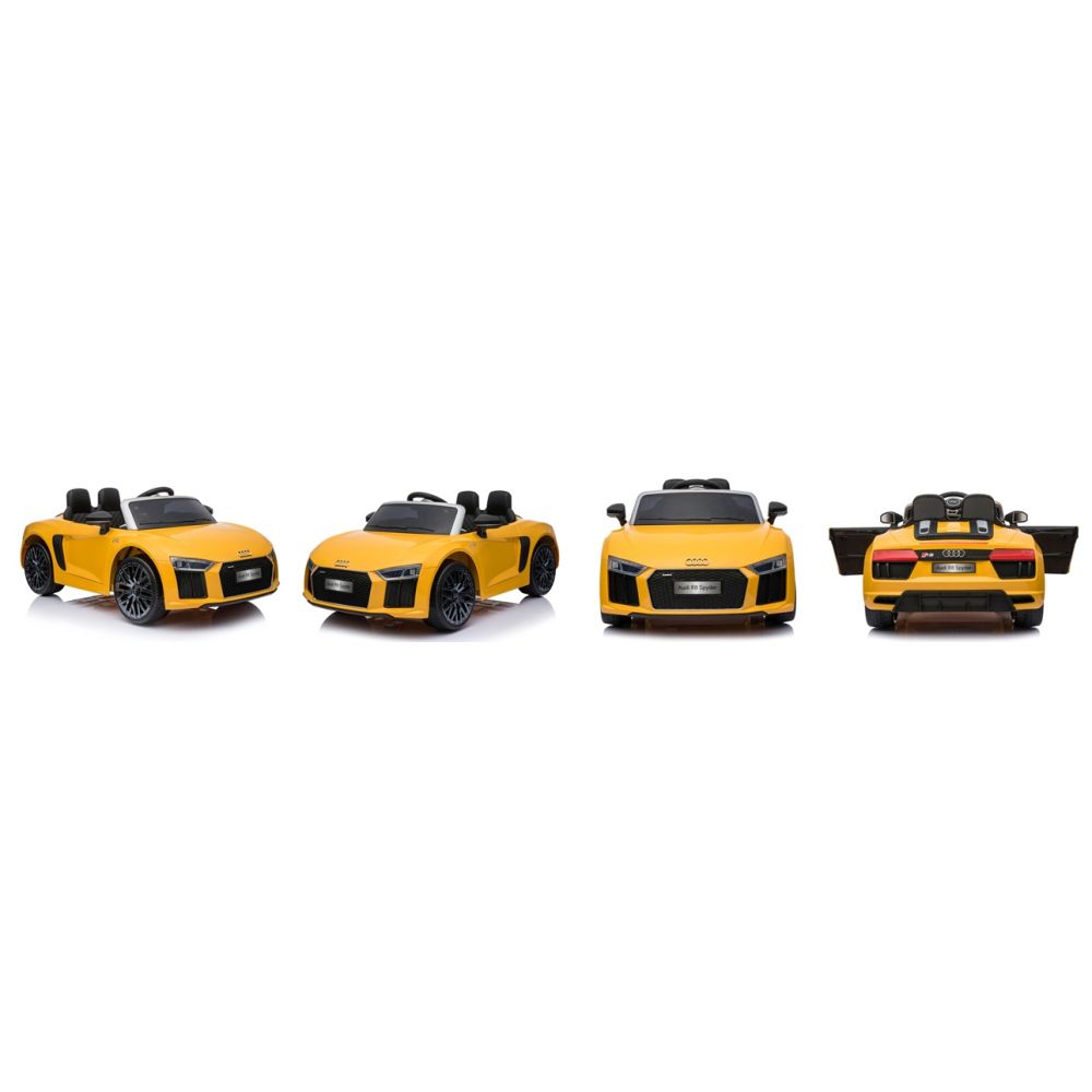 ORIGINALUS „AUDI R8“ – MINKŠTI RATAI, MINKŠTA SĖDYNĖ, GALIINGAS/R8