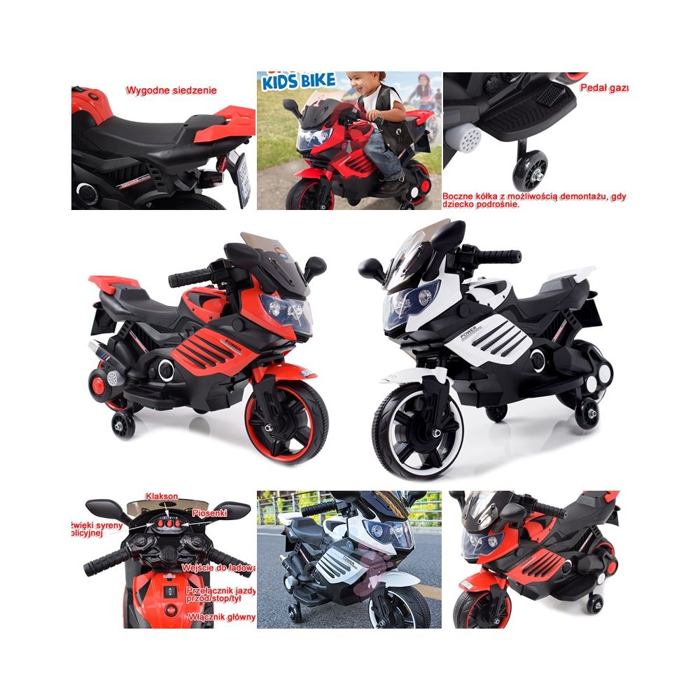 MOTOR ŚCIGACZ POWER 158 - PIERWSZY MOTOREK DLA DZIECKA, MIĘKKIE SIEDZENIE, MIĘKKIE KOŁA EVA/LQ158
